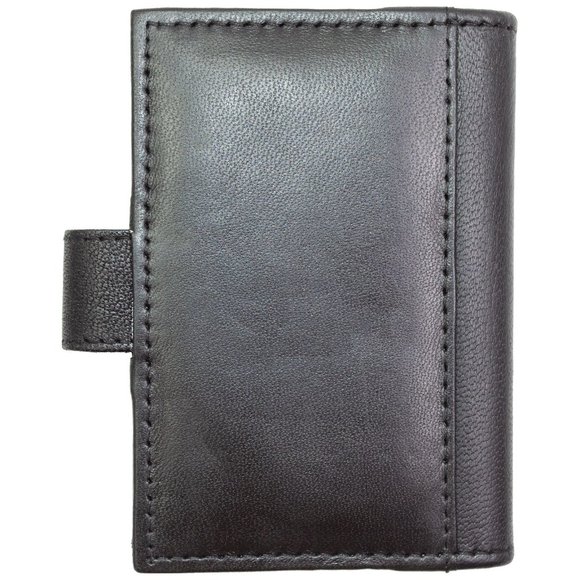 Genuine Leather Men Credit Card Holder, Black - Picture 8 of 11